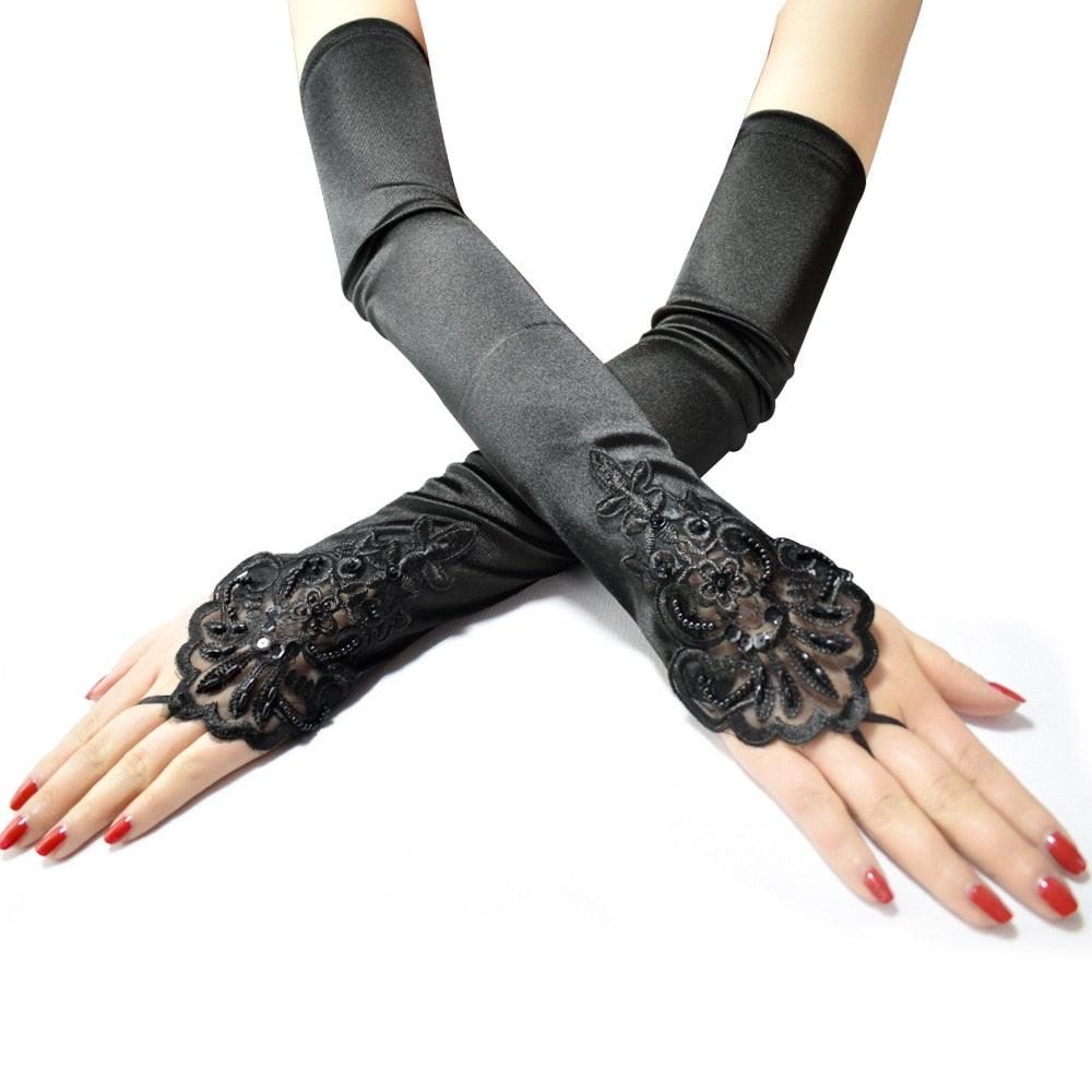 Dyfzdhu Fingerless Gloves for Women Warm Winter Trendy Floral