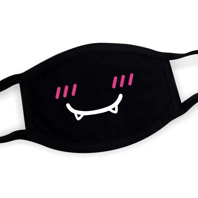 Kawaii Kaomoji Face Mask Collection - 3 Face Mask - Femboy Fatale