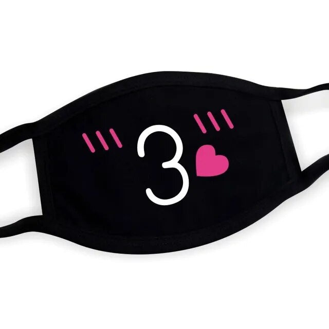 Kawaii Kaomoji Face Mask Collection - 7 Face Mask - Femboy Fatale