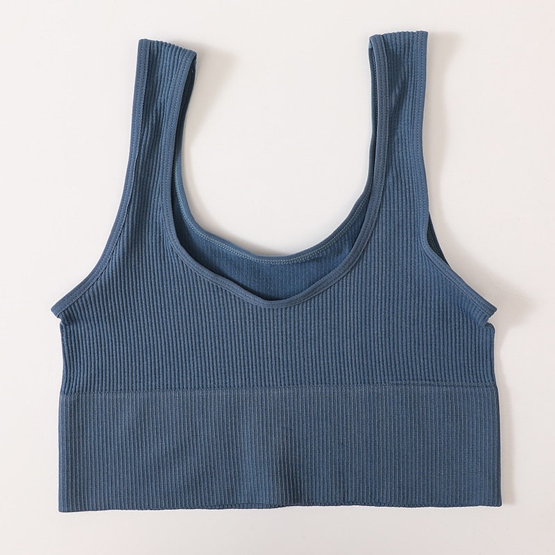 Ribbed Seamless Tank Crop Top