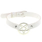 Harajuku White Leather Choker Collection - 25 Apparel - Femboy Fatale