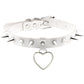 Harajuku White Leather Choker Collection - 16 Apparel - Femboy Fatale