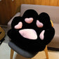 Cat Paw Pillow - 70cm x 60cm / Black with Hearts Pillow - Femboy Fatale