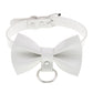 Harajuku White Leather Choker Collection - 30 Apparel - Femboy Fatale