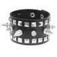 Black Leather Gothic Bracelet Collection