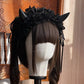 Gothic Horn Maid Lace Headdress