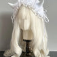 Gothic Horn Maid Lace Headdress