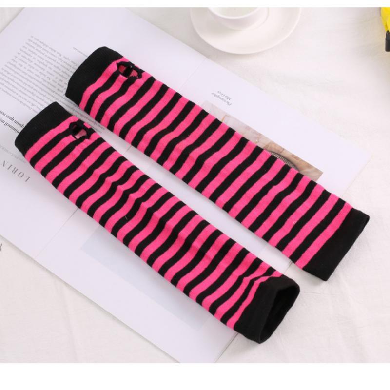 Striped Arm Warmer Collection - Black & Pink Arm Warmers - Femboy Fatale