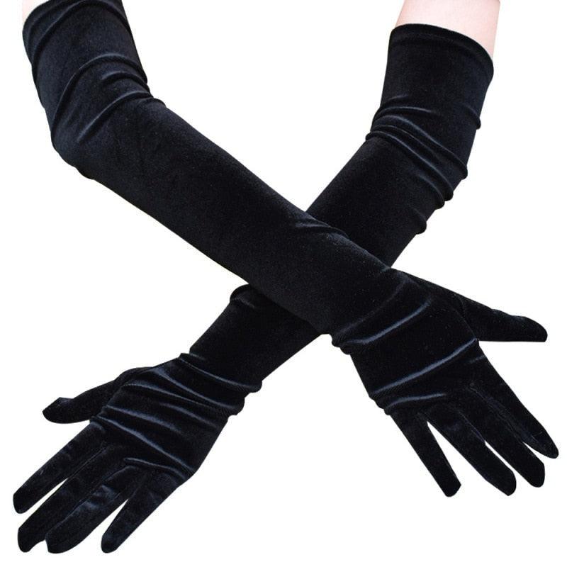 Evening Dress Gloves - Black - 53cm Gloves - Femboy Fatale