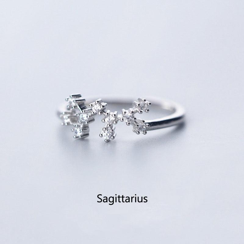 Zodiac Constellation Minimalist Ring - Sagittarius Ring - Femboy Fatale