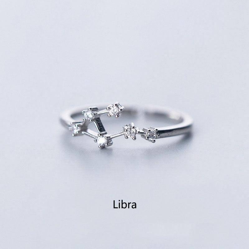 Zodiac Constellation Minimalist Ring - Libra Ring - Femboy Fatale