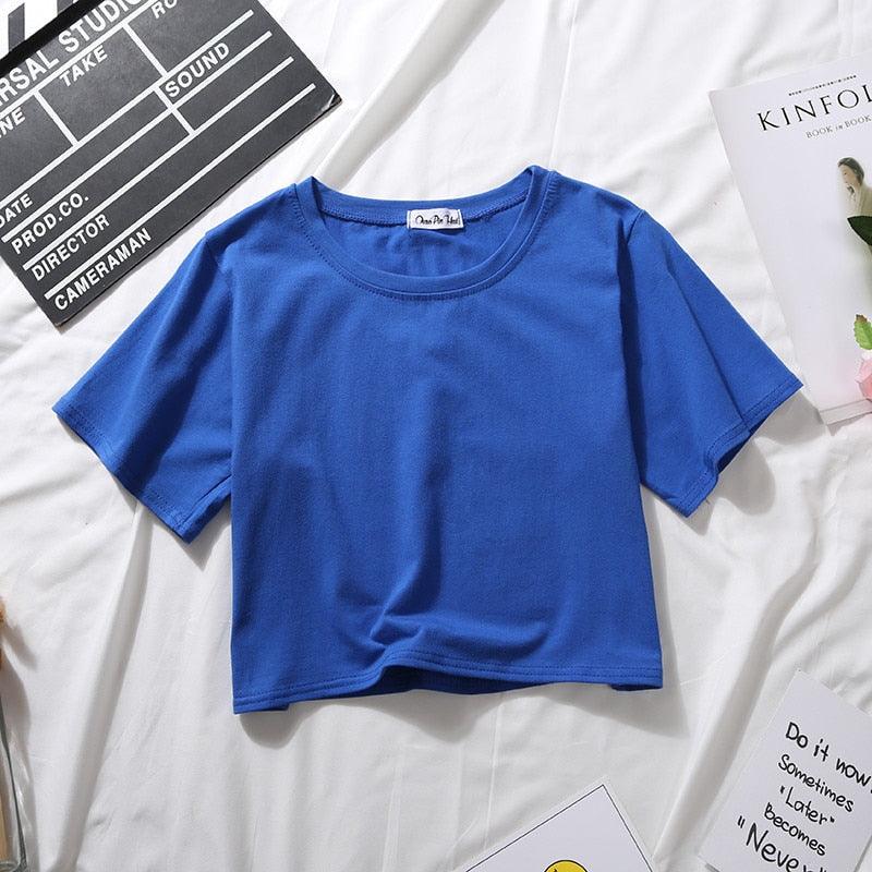 Loose Crop Top Collection - Blue / S Shirt - Femboy Fatale