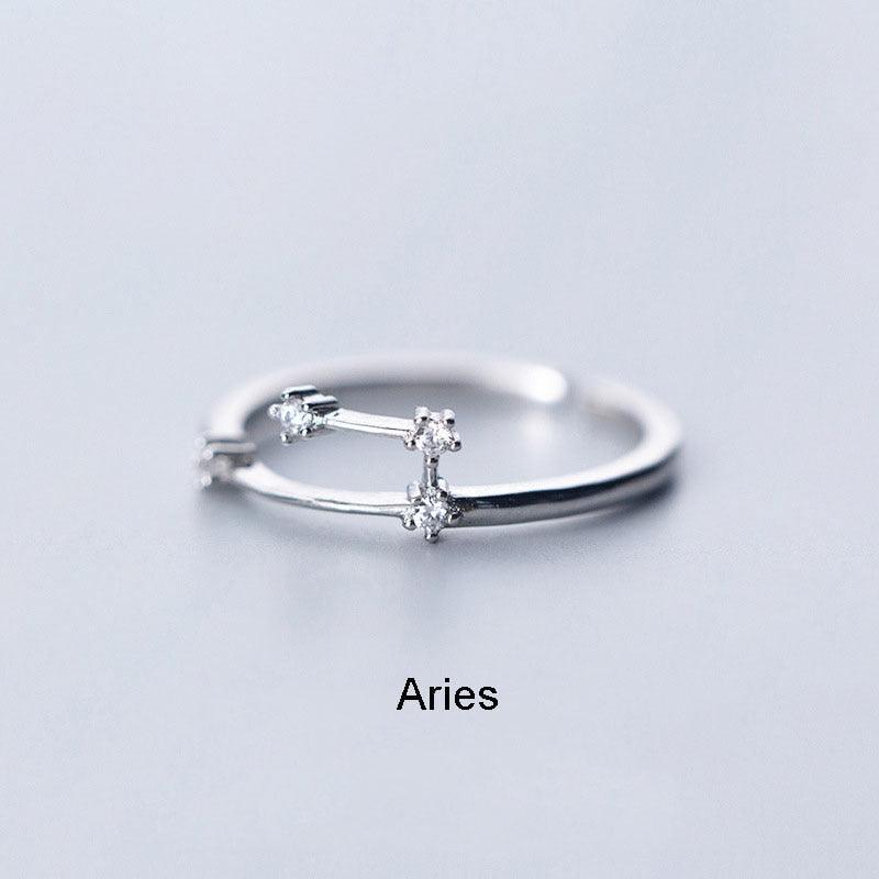 Zodiac Constellation Minimalist Ring - Aries Ring - Femboy Fatale