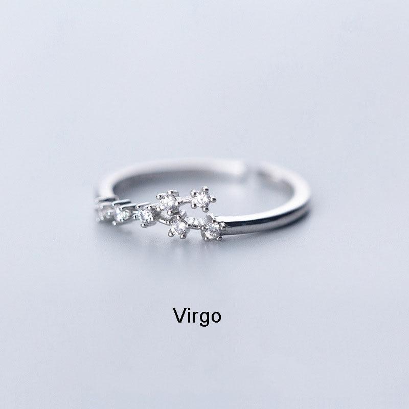 Zodiac Constellation Minimalist Ring - Virgo Ring - Femboy Fatale