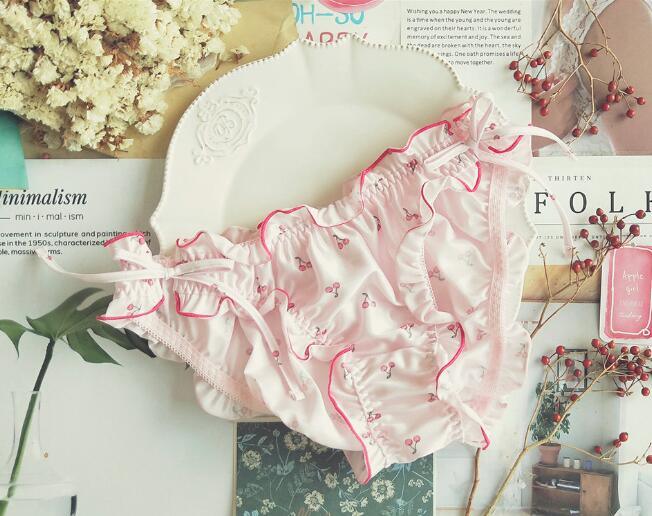 Heart and Cherry Print Panties - Underwear - Femboy Fatale