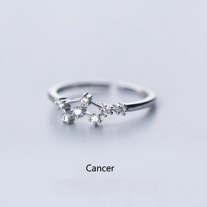 Zodiac Constellation Minimalist Ring - Cancer Ring - Femboy Fatale