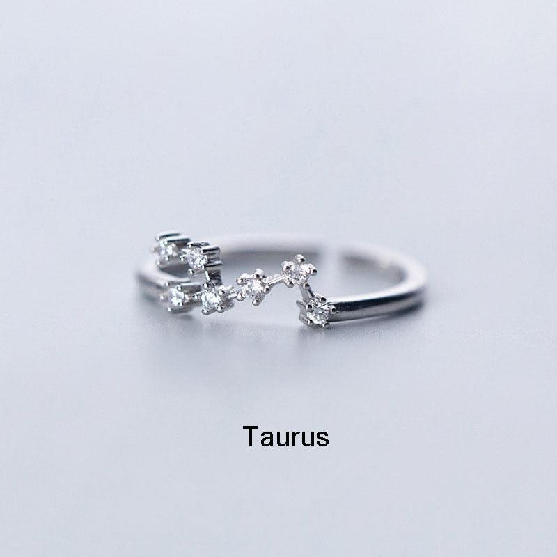 Zodiac Constellation Minimalist Ring - Taurus Ring - Femboy Fatale