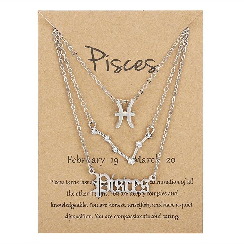 Zodiac 3 Piece Pendant Collection - Pisces - Silver Pendant - Femboy Fatale