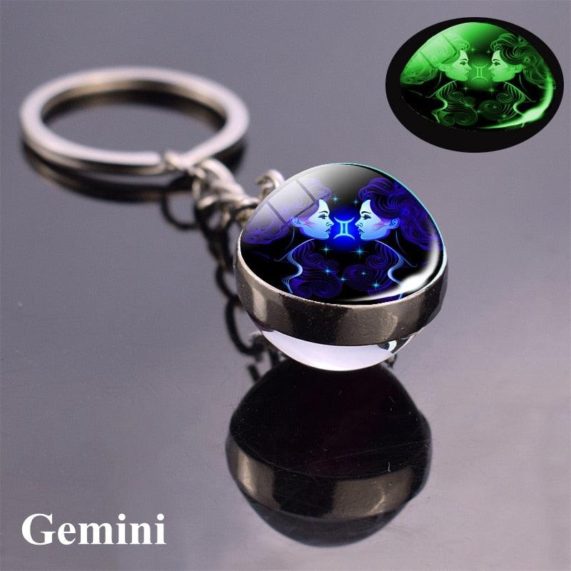 Zodiac Luminous Constellation Pendant Collection - Gemini Blue Pendant - Femboy Fatale