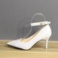 Closed Toe Stilettos 7cm Heels - White / 3 - Femboy Fatale