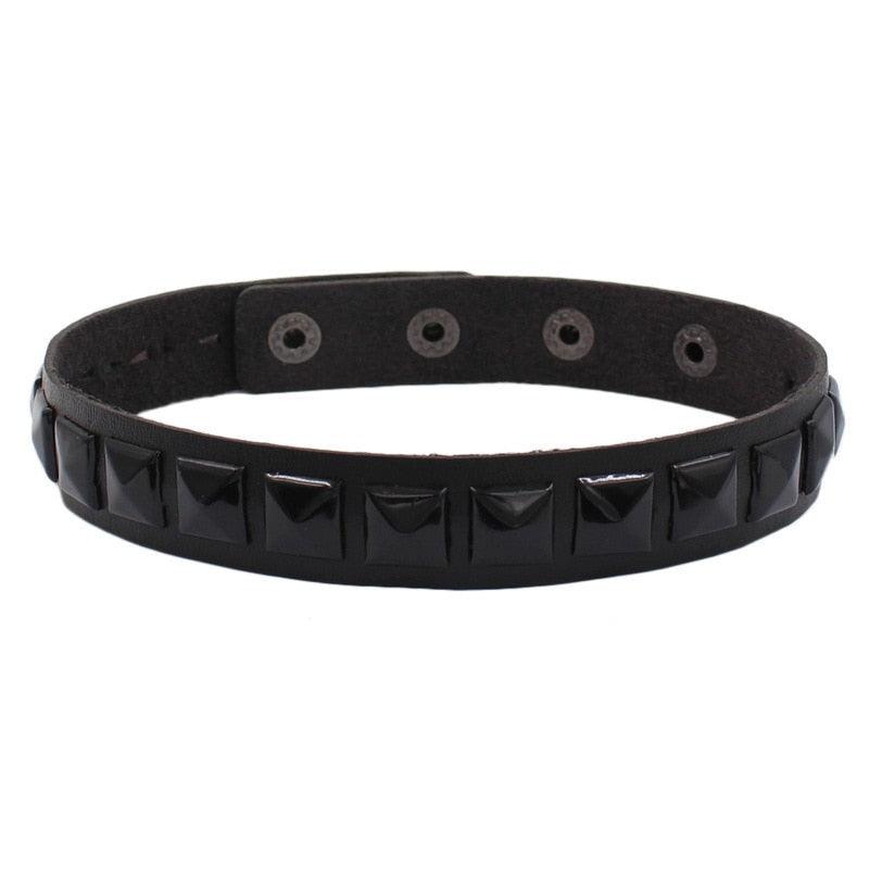 Black Choker with Studs - Black Diamond Studs Choker - Femboy Fatale