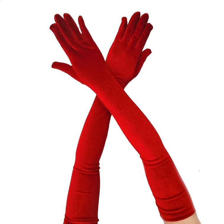 Evening Dress Gloves - Red - 65cm Gloves - Femboy Fatale