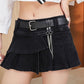 Goth Denim Skirt Collection - Black C / S Skirt - Femboy Fatale