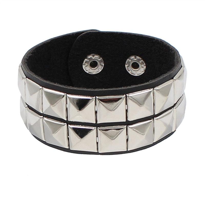 Black Leather Gothic Bracelet Collection - Bracelet - Femboy Fatale