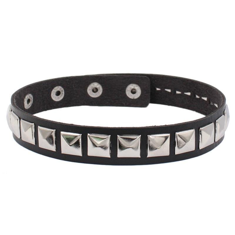 Colorful Studded Leather Chokers