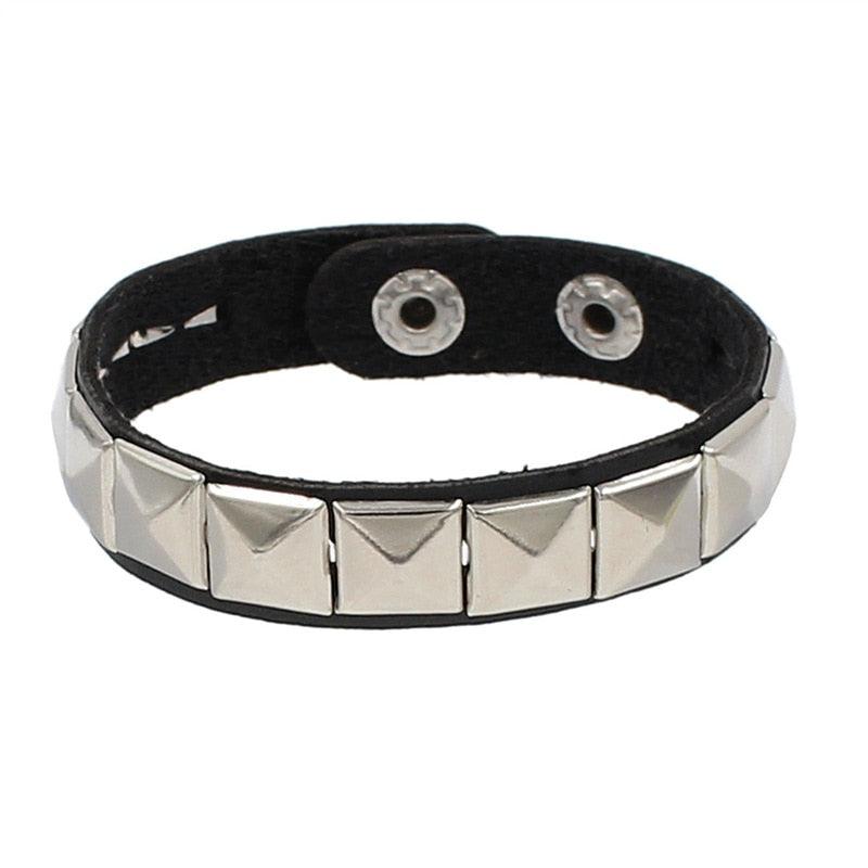 Black Leather Gothic Bracelet Collection - 3 Bracelet - Femboy Fatale