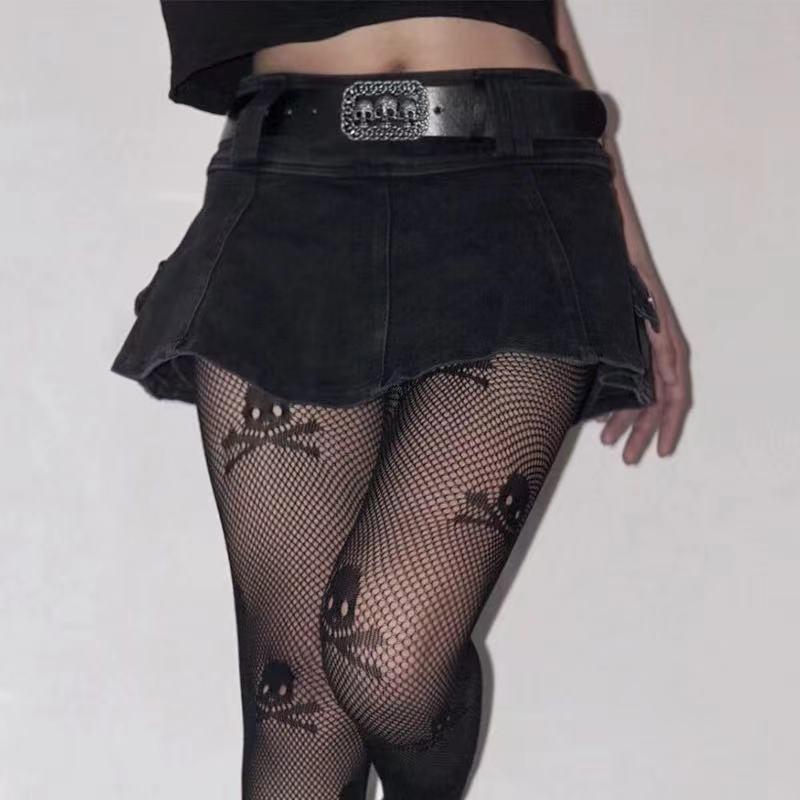 Goth Denim Skirt Collection - Skirt - Femboy Fatale