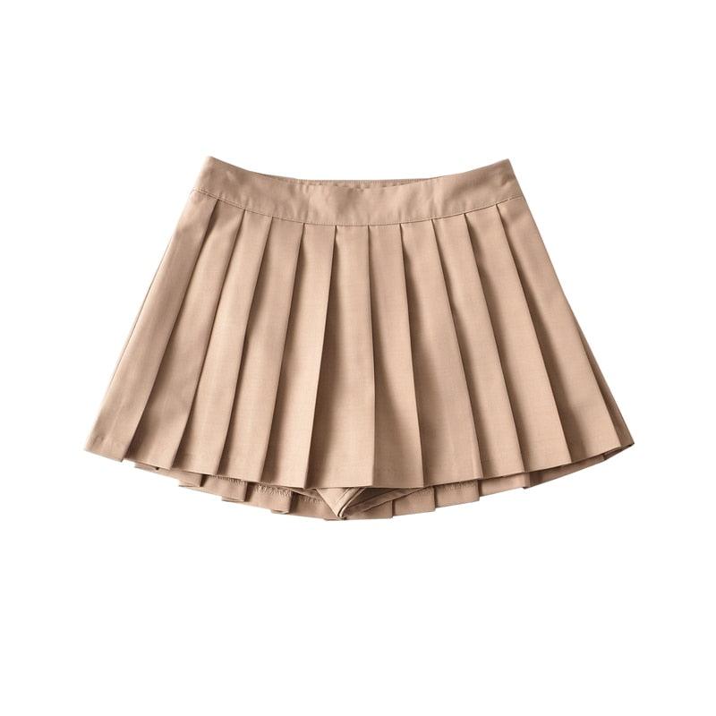 Flat Color Pleated Skirt Collection