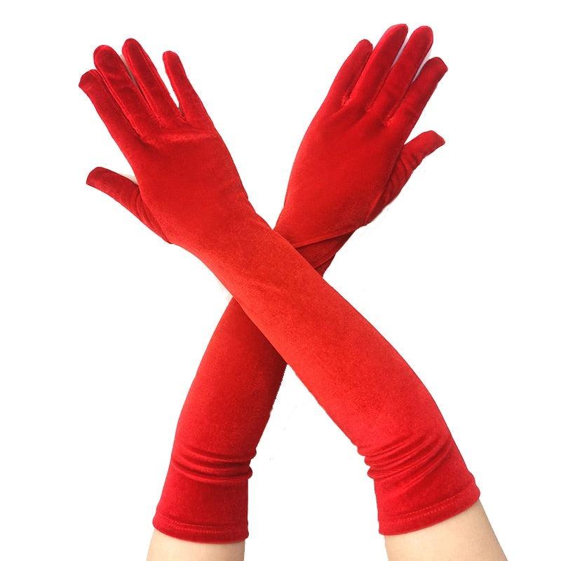 Evening Dress Gloves - Red - 53cm Gloves - Femboy Fatale
